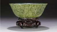 18th/19th Century A spinach jade bowl